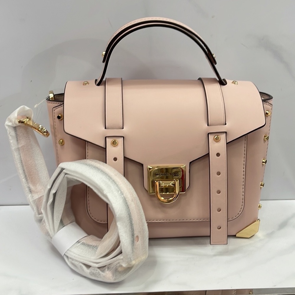 MICHAEL KORS MANHATTAN MEDIUM TOP HANDLE SCHOOL SATCHEL CROSSBODY BAG 
NWT - Picture 2 of 16